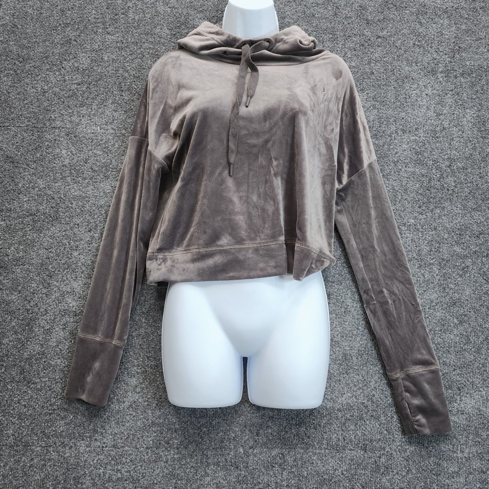 OFFLINE by Aerie Velour Cropped‎ Hoodie Women Y2K Athleisure Lounge Pullover XS
